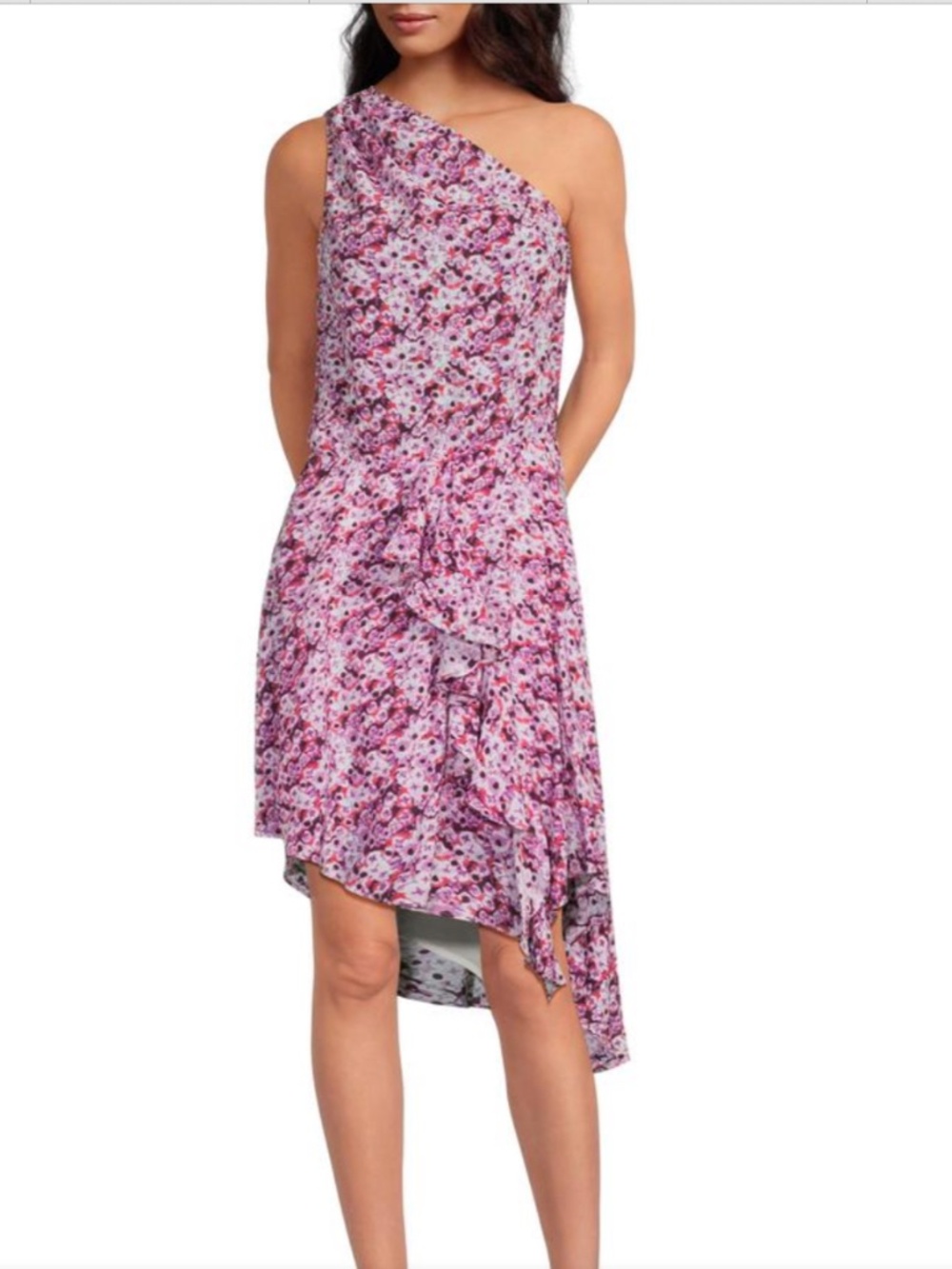 💓NWT IRO Women’s ​Nahia One-Shoulder Printed Asymmetric Dress💓